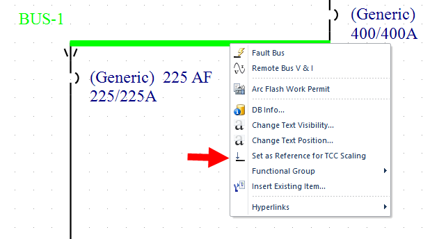 Tcc Reference Setting the Reference Bus for TCC Scaling