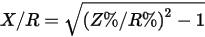 X/R Equation