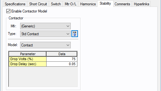 Stability tab