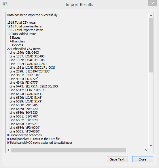 The Import Results data dialog is shown.