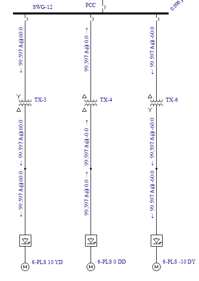 A sample one-line is shown displaying all source current flow.