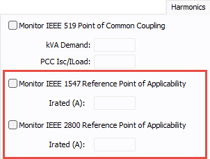 显示断路器、熔断器和开关的IEEE 1547和IEEE 2800选项。
